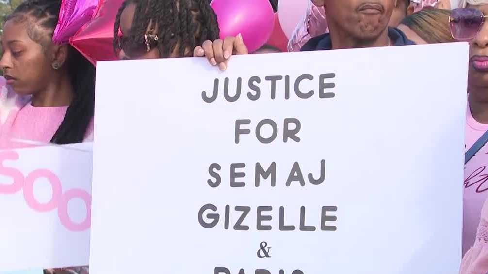 Families of Semaj Morris and Giselle Smith hold vigil