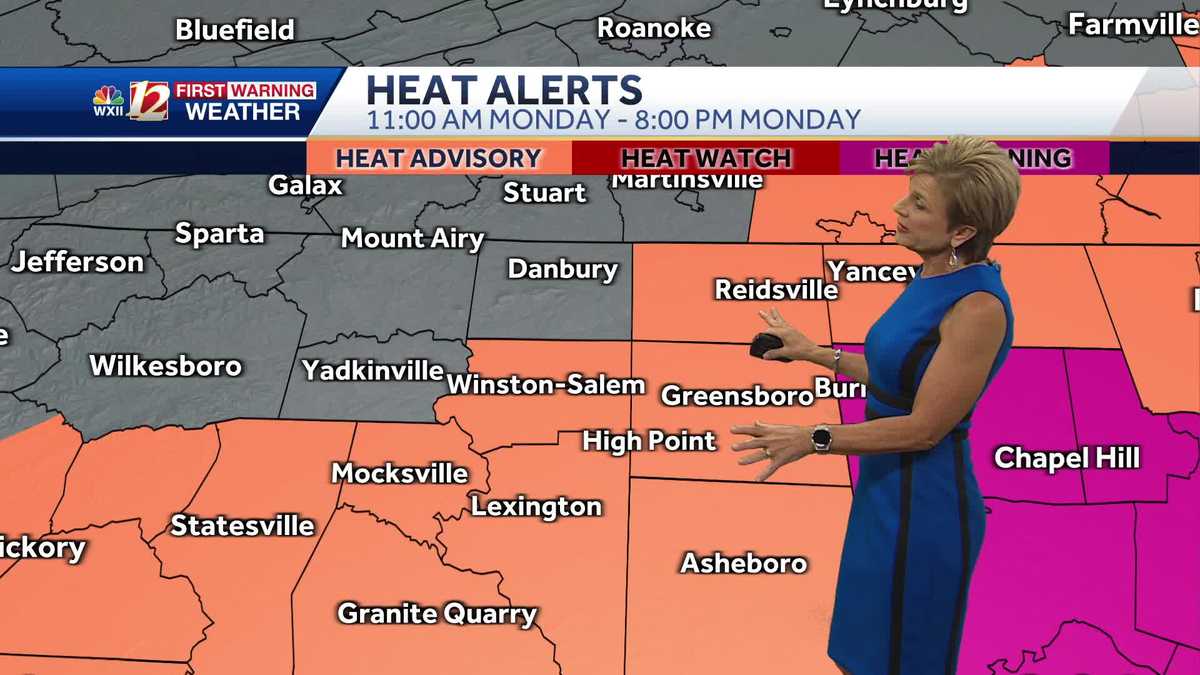 High heat and humidity continue early this week in North Carolina - WXII