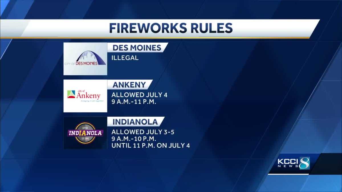 Iowa fireworks laws vary by city