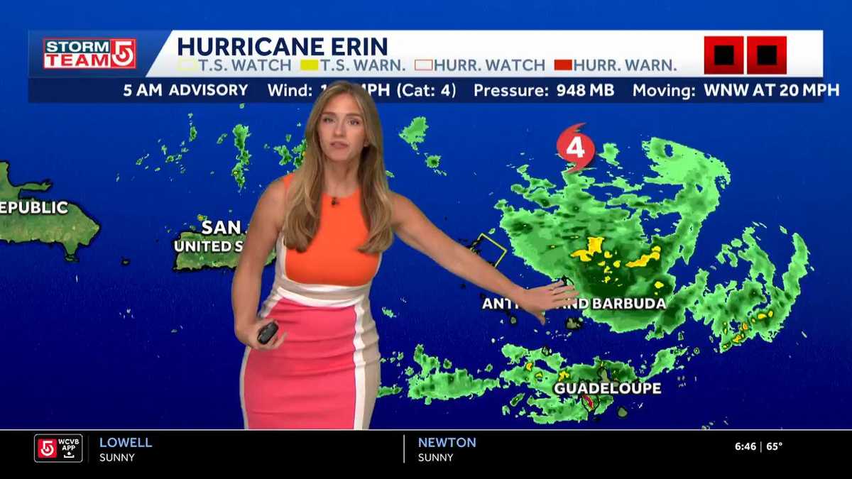 Video- Erin's Latest Track And A Few Storms Locally Late Sunday