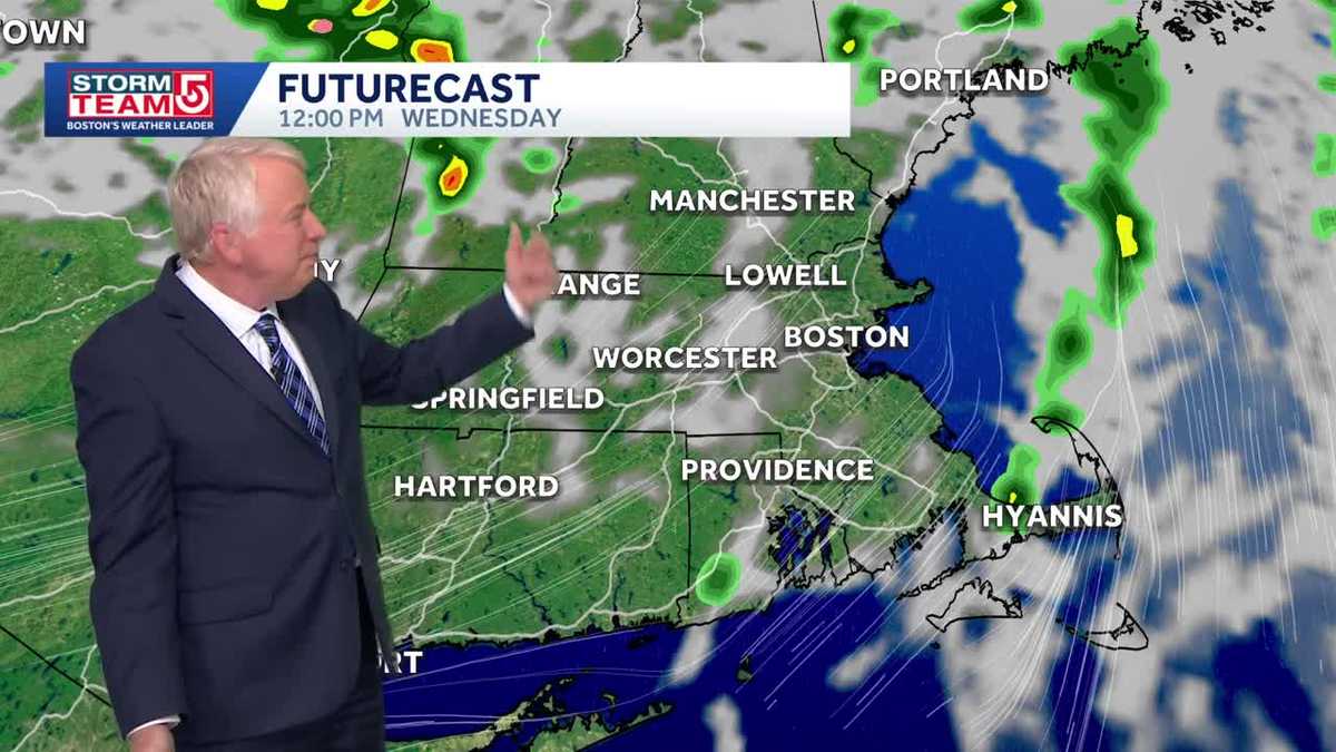 Video: Clouds gather as rain moves in tomorrow