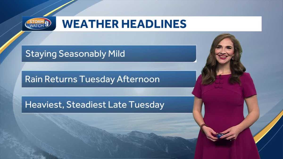 NH forecast video: Mild temperatures stay as rain moves in