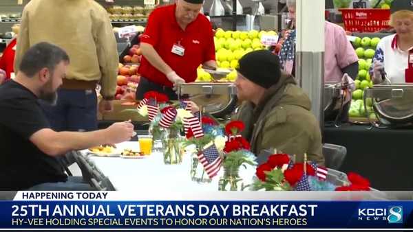 hy-vee honors veterans with 25th annual veterans day breakfast