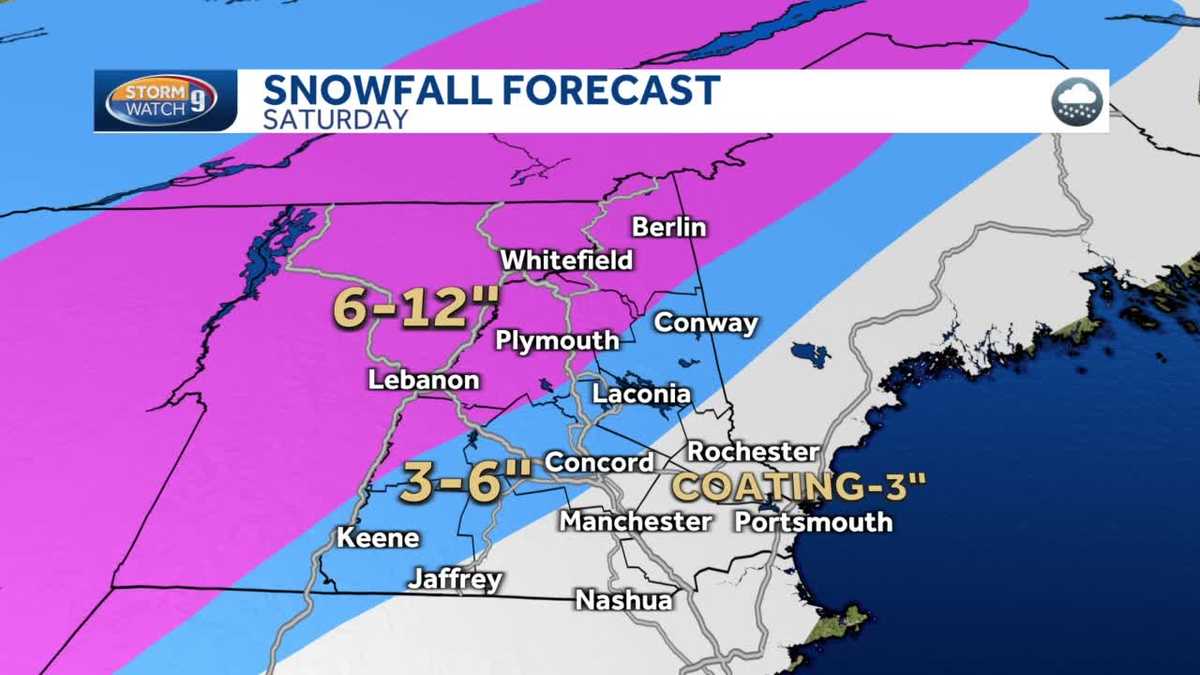 NH forecast video: Snow, rain push through New Hampshire