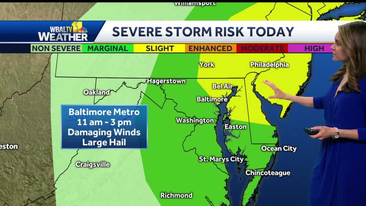 Tracking chance of severe storms