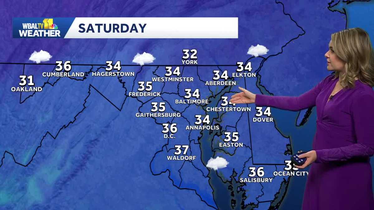Remaining colder than normal this weekend in Maryland