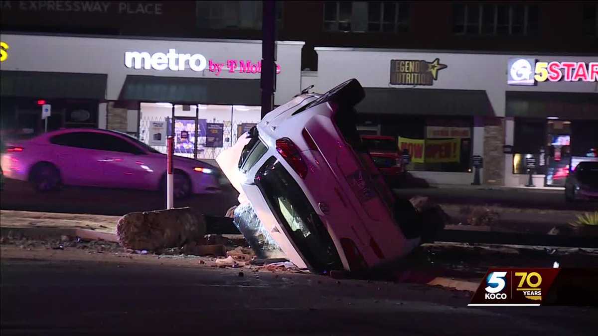 OKC Police: 2 taken to hospital after chase ends in crash - KOCO