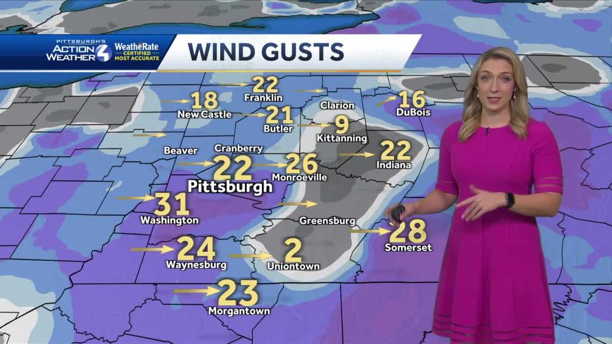 Pittsburgh weather: Breezy and cold