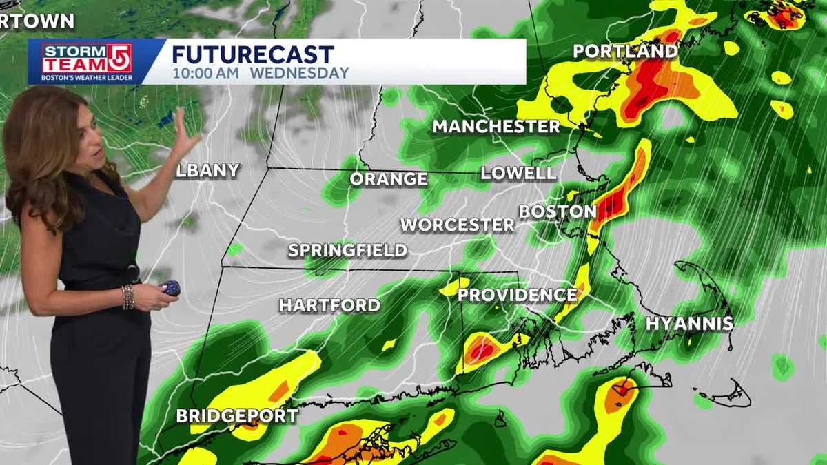 Video: Heavy rain before cold air moves in