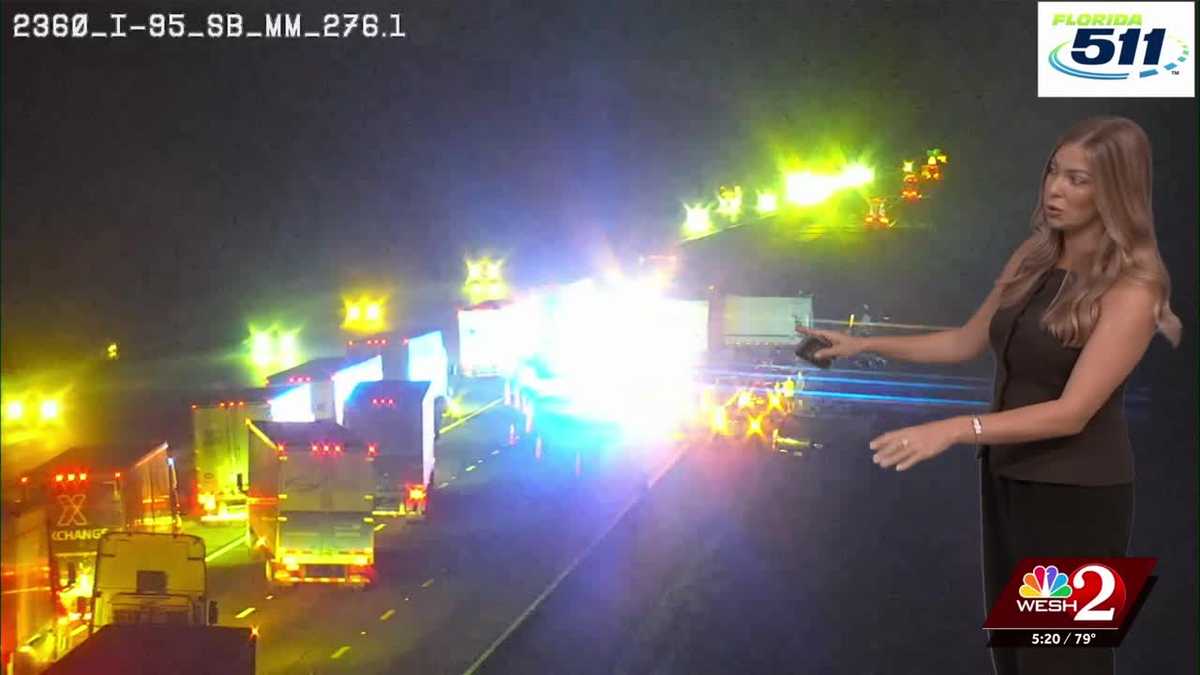 Deadly, fiery crash shuts down southbound I-95 in Ormond Beach