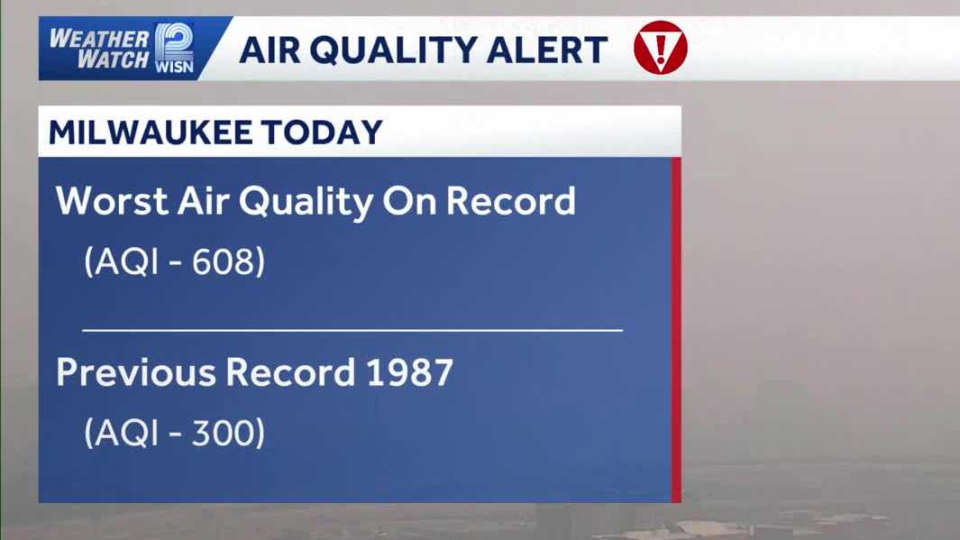 Milwaukee hits record worst air quality as wildfire smoke moves in
