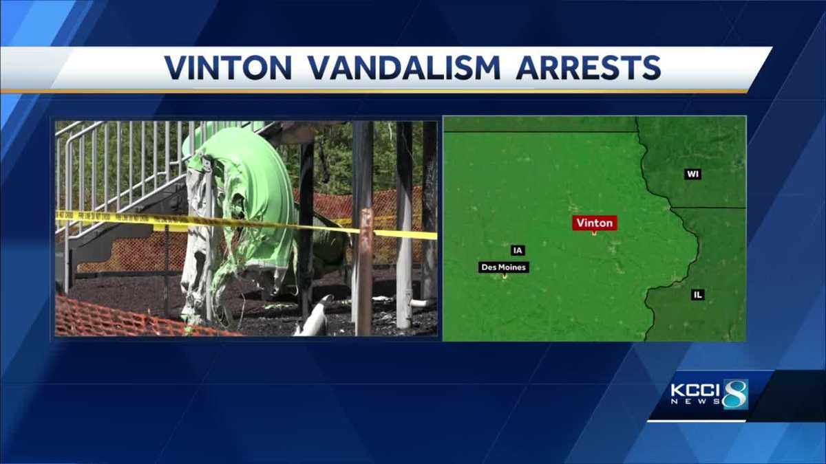 Two arrested after vandalism discovered at Vinton, Iowa park