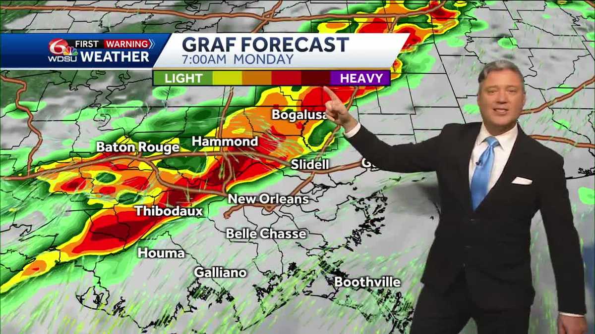 New Orleans weather forecast when do storms arrive rain chances