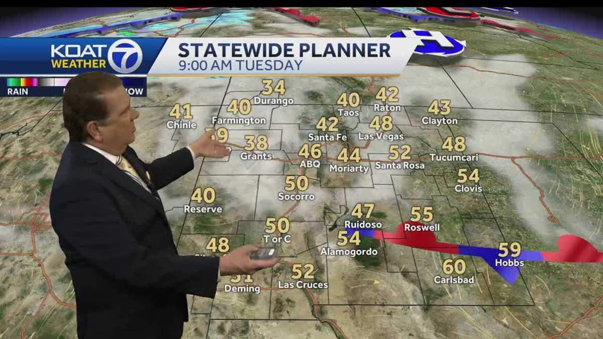 Mild and some gusty wind conditions across New Mexico