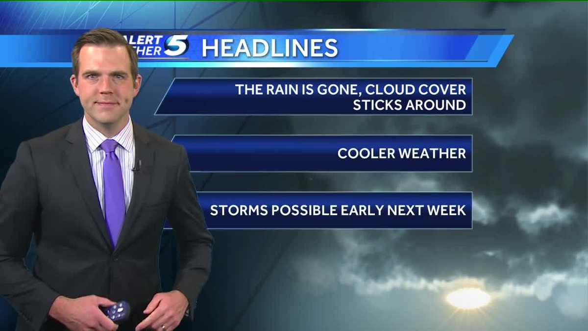 Forecast: Cooler, clouds stick around