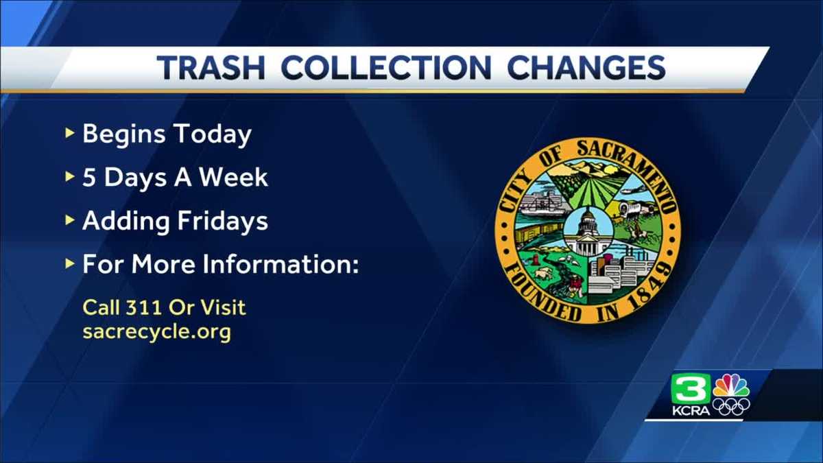 Sacramento trash collection changes: New pickup day for 85K