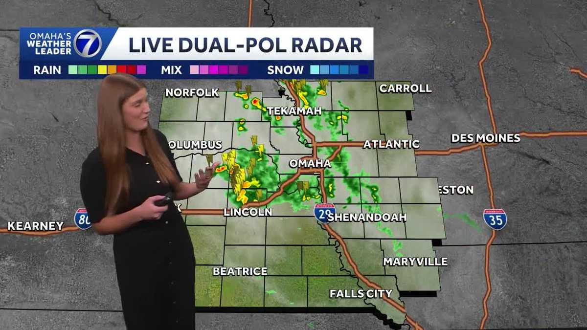 Storm chances near the Omaha area overnight