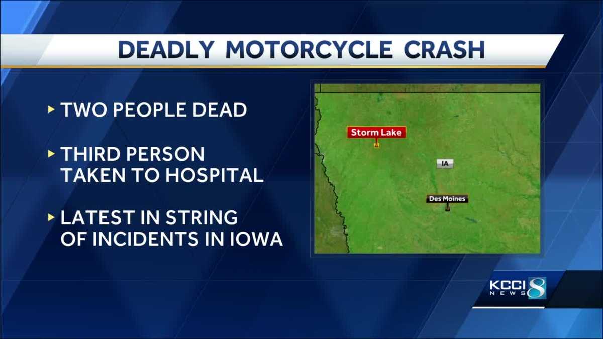 2 dead, 1 injured in Iowa motorcycle crash