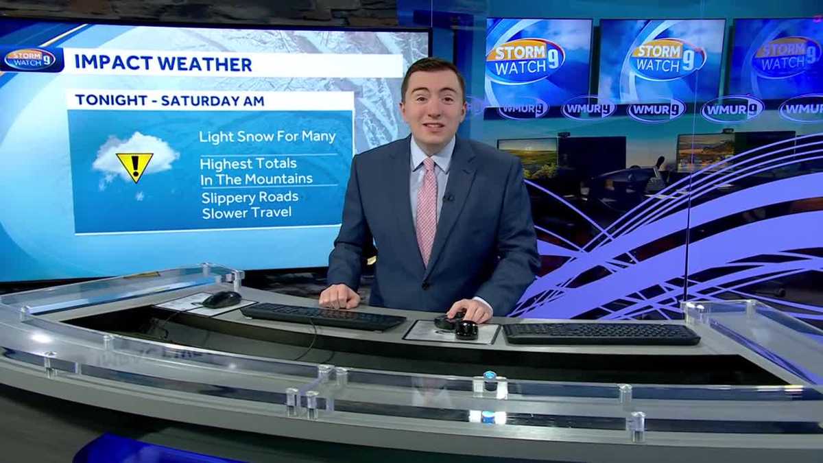 New Hampshire forecast video: Evening snow to start the weekend