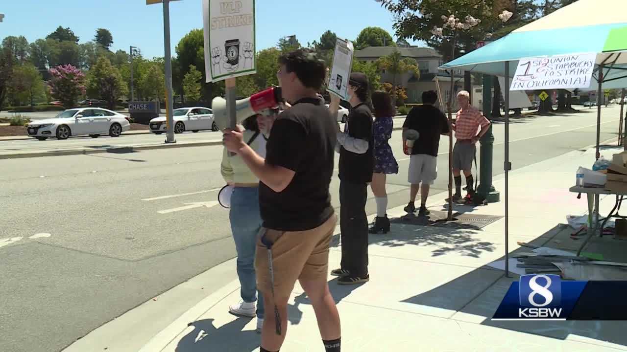 First Starbucks to unionize in California on strike in Santa Cruz