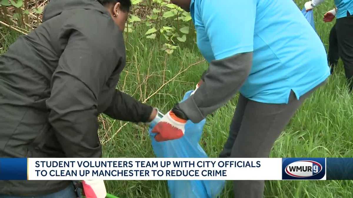 Volunteers team up with city officials to clean up section of Manchester