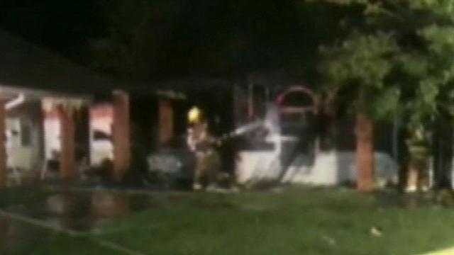 Lightning strike causes house fire