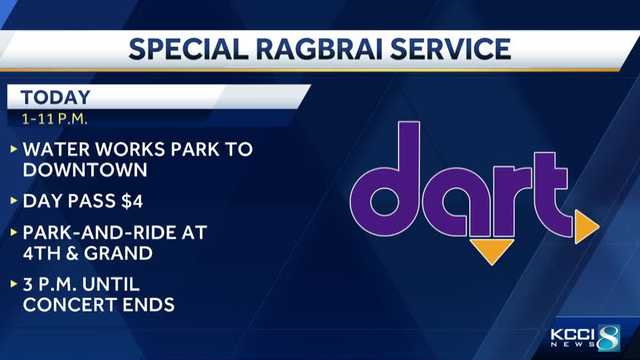 DART offers special bus service for RAGBRAI in Des Moines - Vimarsana News