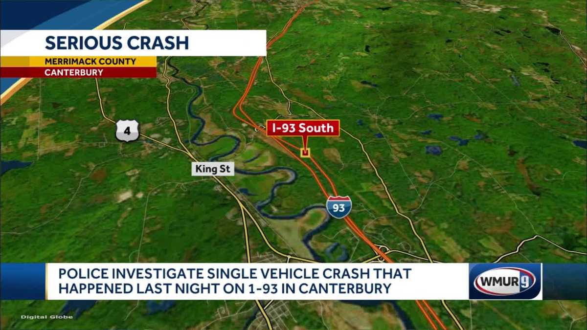 New Hampshire State Police say driver hurt in I-93 crash