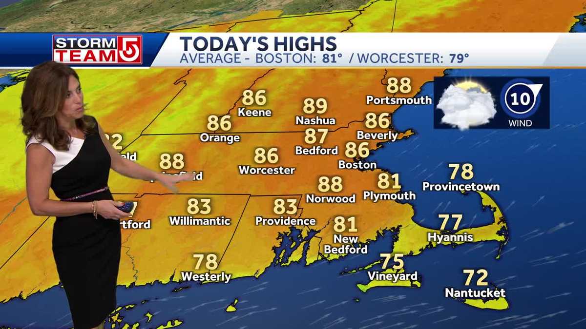 Video: Rain moves out, clouds slow to break