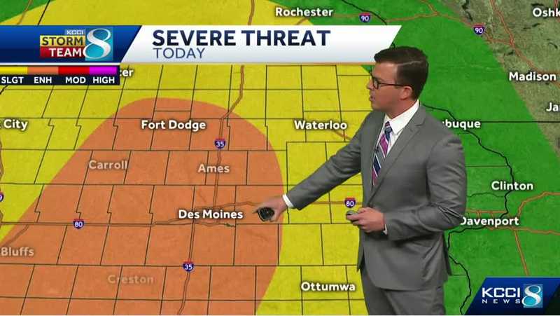 Iowa weather: Severe storm threat returns this afternoon and evening