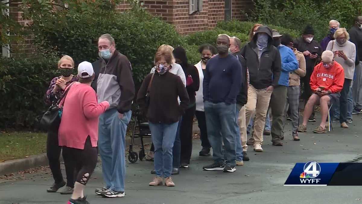 Greenville County early voters continue waiting in long lines to cast