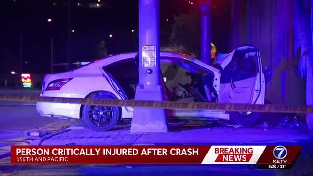 Woman critically hurt in overnight crash