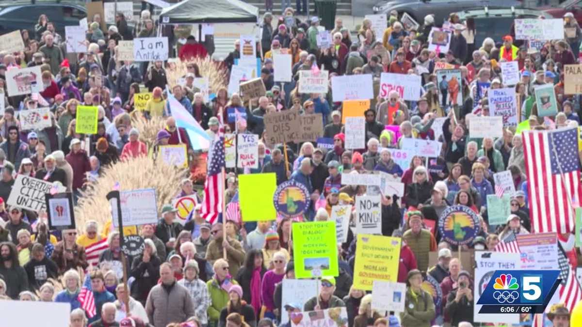 Thousands show up for 'No Kings' protests across Vermont and Northern New York