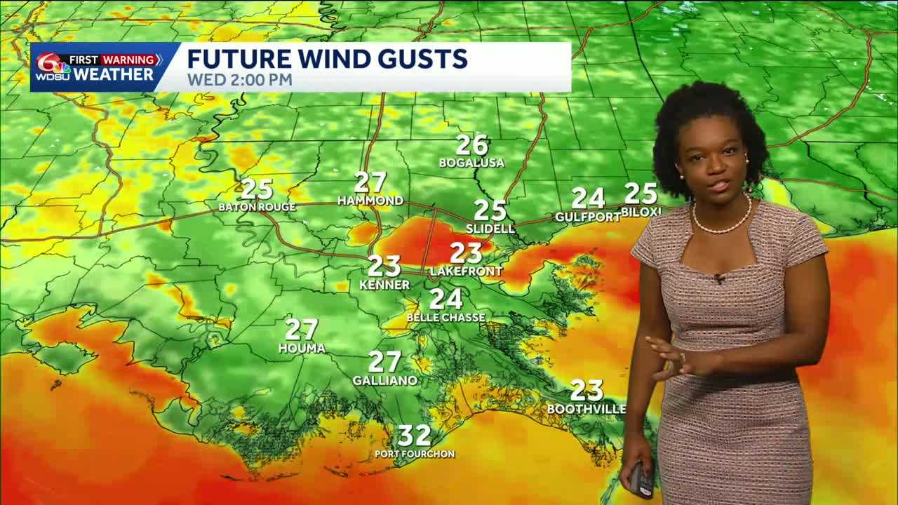 Very windy Wednesday and cooler after a cold front moved through