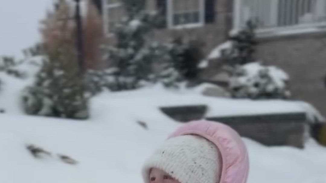 "Whoa!": 1-year-old from Allegheny County enjoys first snowstorm