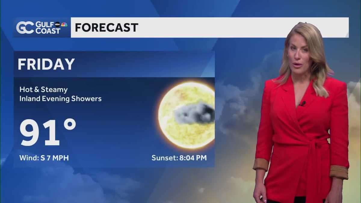 Forecast: Isolated showers possible for inland locations across the ...