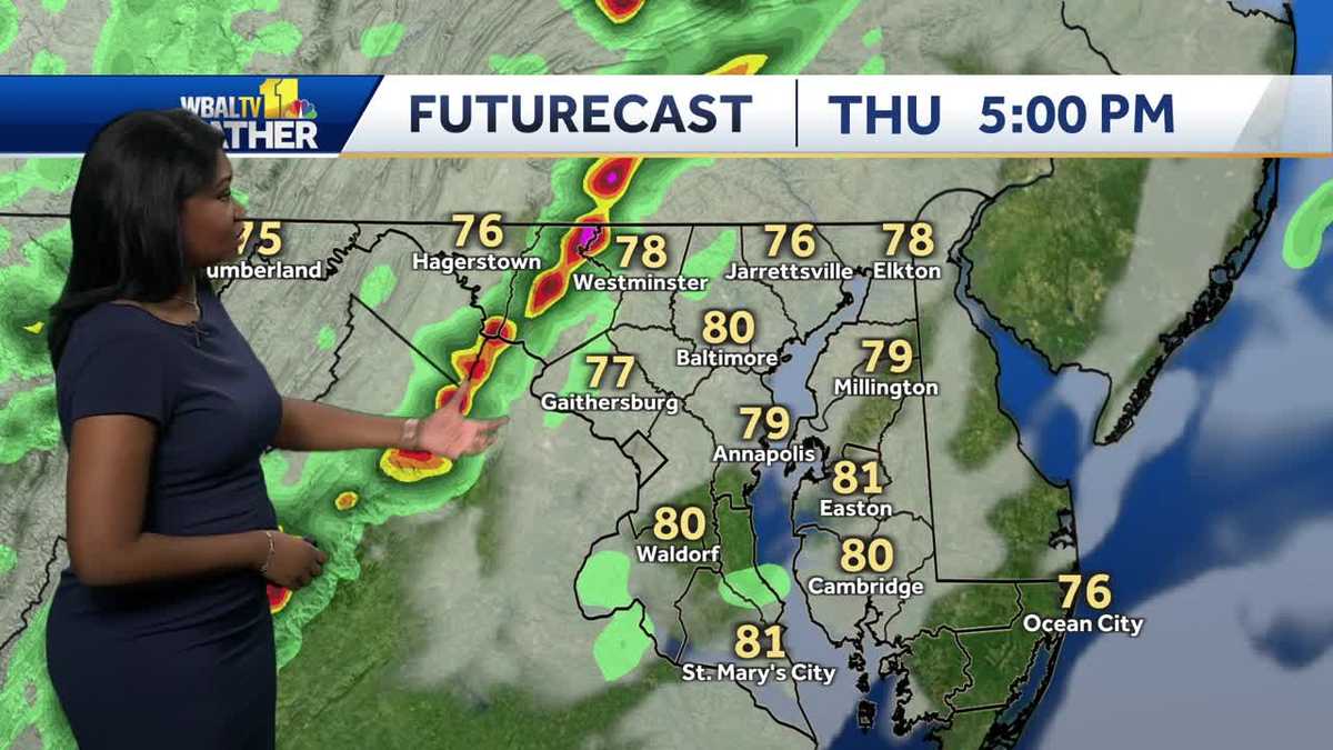 Maryland weather: Line of storms by late Thursday afternoon