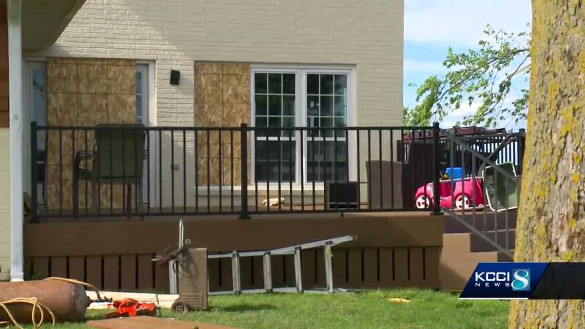 Family thankful to be safe after tornado debris slams into home