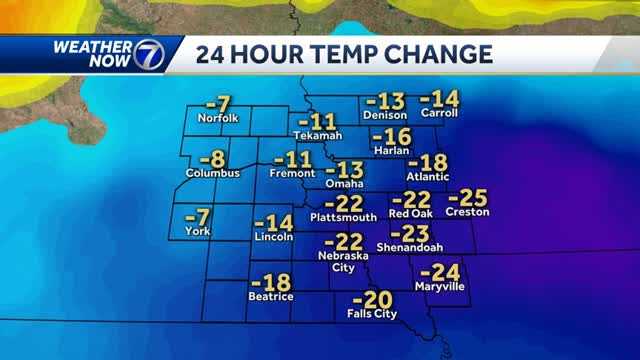 Well Below Average Temperatures Friday