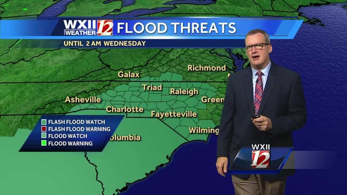WATCH: Occasional heavy rain may lead to flash flooding