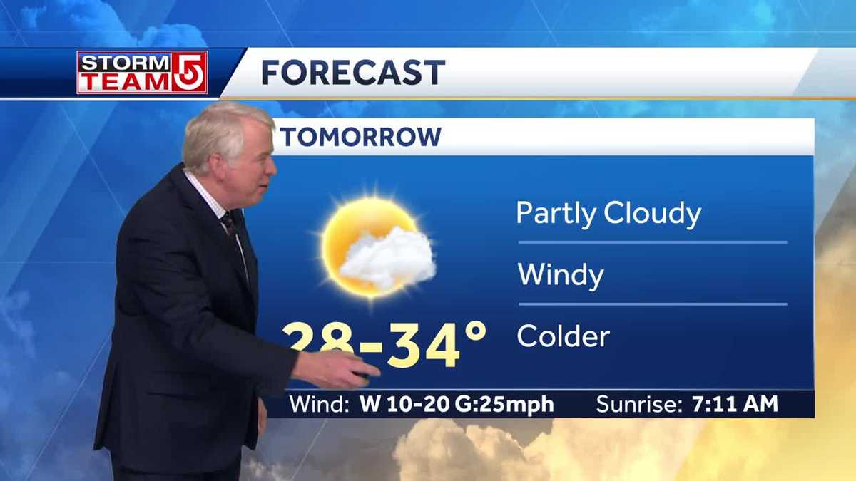Video: Light rain and snow showers Monday night