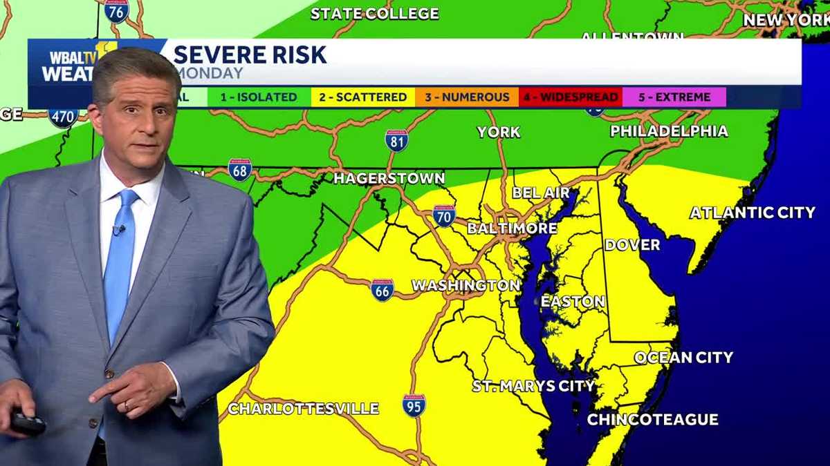 Nice on Father's Day but storms again on Monday
