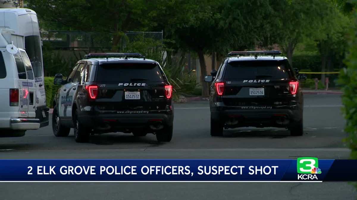 2 Elk Grove police officers, suspect shot after chase