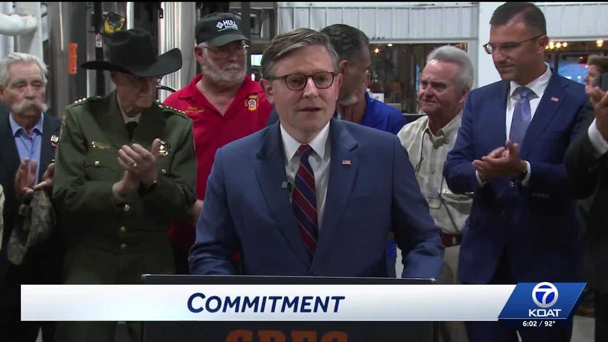 House Speaker Mike Johnson campaigns for Greg Cunningham in Albuquerque