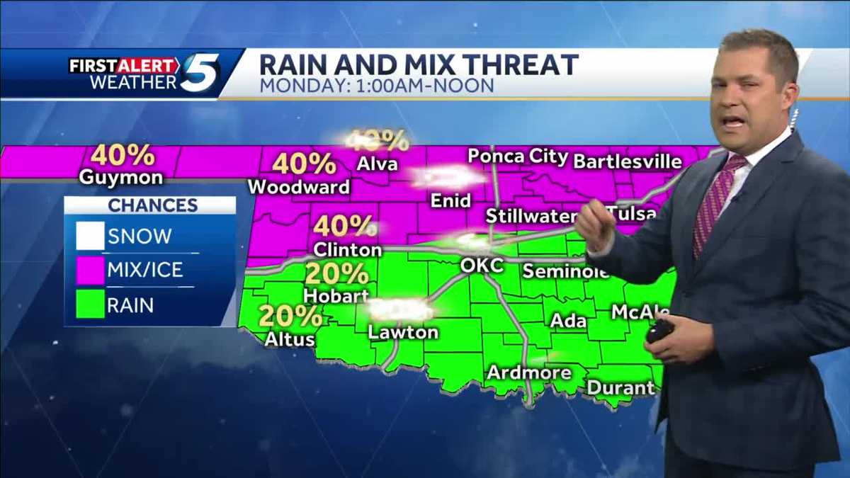 Snow chance moving in