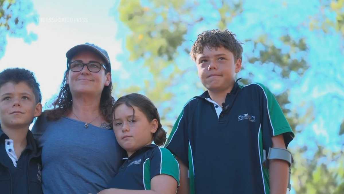 13-year-old boy swims 4 hours to save his mom and siblings after they were swept out to sea