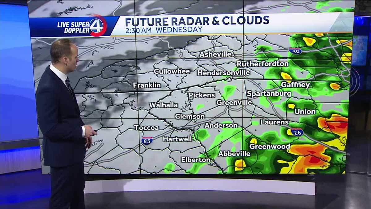 South Carolina forecast: Showers for Wednesday, then clearing