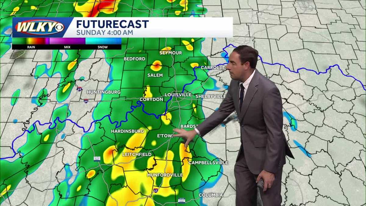 Showers & a few storms arrive early Sunday morning