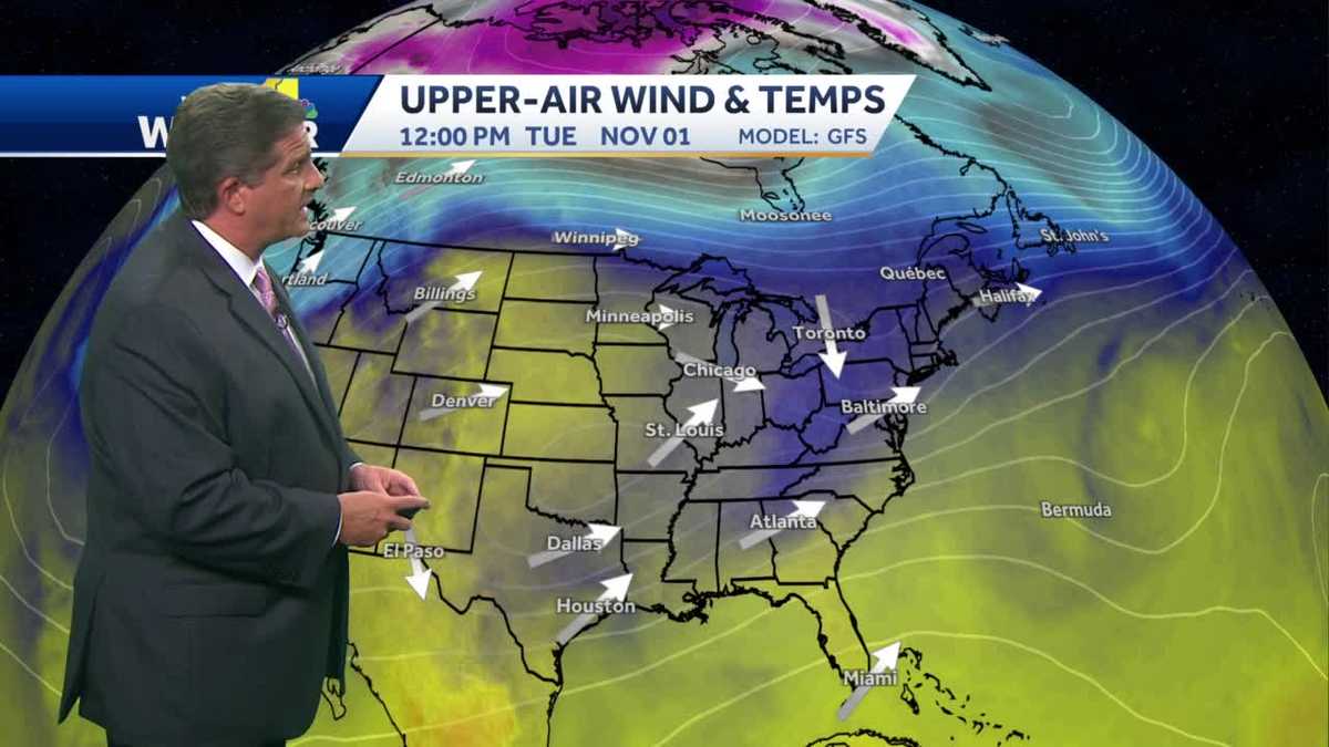 Mostly sunny Tuesday with temps in the 70's