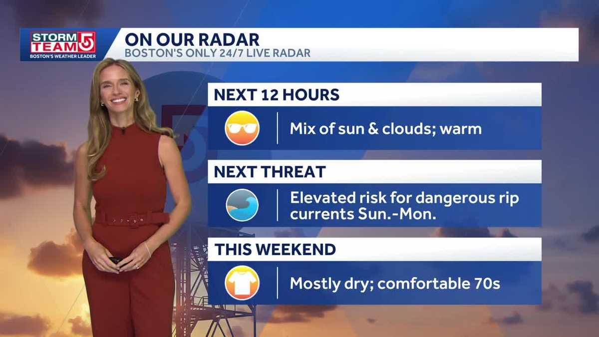 Lowering humidity, mix of sun and clouds